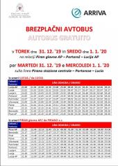 Brezplačni avtobusni prevozi na Silvestrovo noč